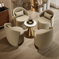 Sillón Individual de Cuero Moderno y de Lujo, Muebles Ecológicos para el Hogar, Sala de Estar, Hotel, Oficina, Recepción, Salón de Belleza