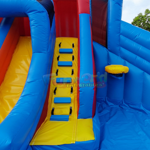 Tobogan acuatico hinchable commercial inflatable water <b>slide</b> and bounce house combo with splash <b>pool</b> - Product Image 4