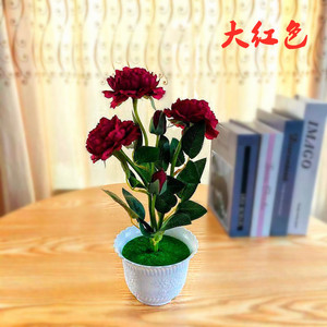 ต้นกุหลาบประดิษฐ์ในกระถาง ขนาด 34 ซม. ดอกไม้ผ้าไหม ของตกแต่งบ้าน - Product Image 5