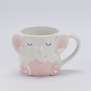 Encantadora Maceta <span class=keywords><strong>de</strong></span> Cerámica Blanca con Forma <span class=keywords><strong>de</strong></span> <span class=keywords><strong>Elefante</strong></span>, con Orejas y Patas Rosadas, Hermoso Porta Macetas con Temática Animal para Decoración - Product Image 4