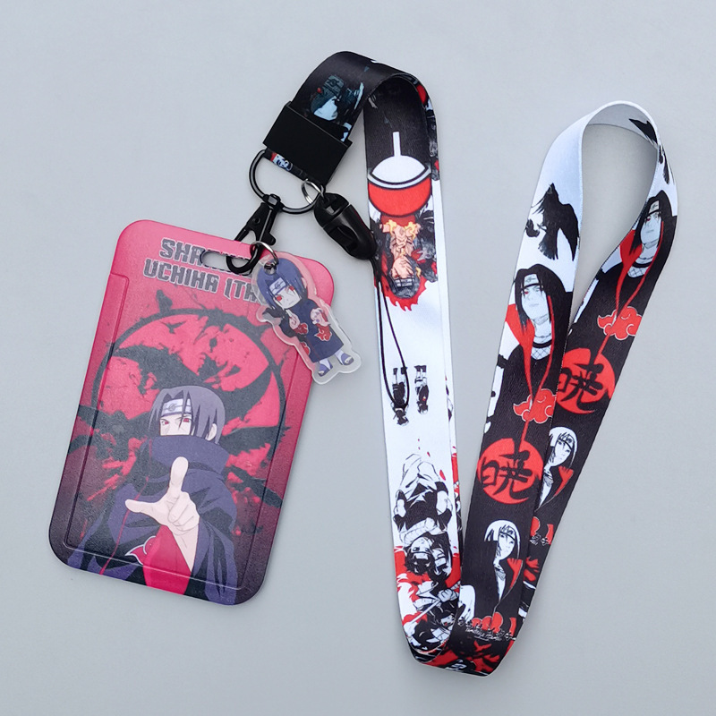 ID Name Badge Anime Cool Cartoon Ninja Card Holder Portable Custom Plastic Card Case Anti-Lost Lanyards Wholesale Card Cover Image 5