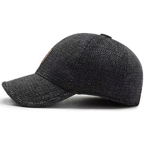Winter <b>Warm</b> Baseball Cap Dark Gray Nylon Windproof Outdoor Male <b>Hat</b> - Product Image 4