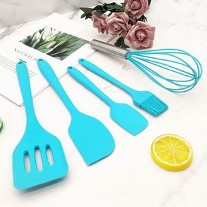 Silicone Kitchenware Cooking Utensils Set Non-stick Cookware Spatula Shovel Handle <b>Kitchen</b> Tool Set - Product Image 6