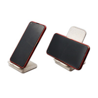 Support de téléphone portable en paille de blé, chargeur sans fil en gros, chargeur sans fil rapide 2 en 1, 10W 15W