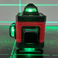 Niveau laser vert 4D 16 lignes à nivellement automatique, horizontal et vertical avec 2 piles rechargeables et trépied de 1.2m