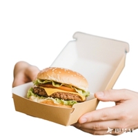 Cajas Personalizadas con Logotipo - Cajas para Hamburguesas Reciclables Disponibles, Envases Desechables para Alimentos
