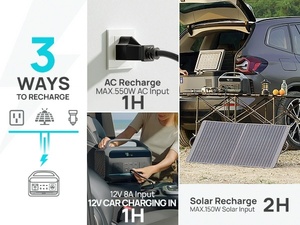 Overseas Warehouse 600W Lithium-ion <b>Battery</b> Portable Power Station, Outdoor Camping Travel <b>Backup</b> Portable Power Station - Product Image 4