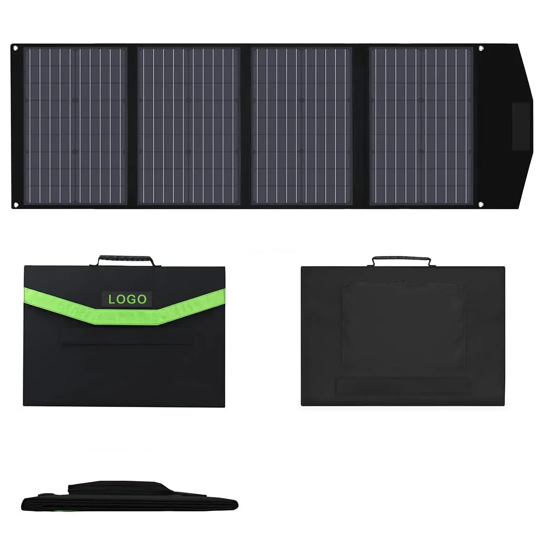Mono 120w 100w Solar Cell Kit 12v Battery Charger Usbc Folding Bag Panel Solar Portatil