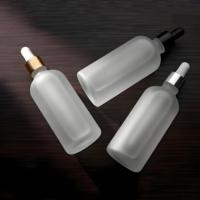 Flacon compte-gouttes en verre dépoli WOGU 20ml 30ml 50ml 100ml vide pour lotion, essence, sérum, fond de teint, emballage cosmétique et soins de la peau