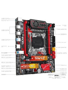 ใหม่ X99 RS9 เมนบอร์ด CPU แพคเกจคอมพิวเตอร์เดสก์ท็อป 2666v3 2680v4 X99 RS9 ชิปเซ็ตรองรับส่วนประกอบประสิทธิภาพสูงสำหรับ - Product Image 4