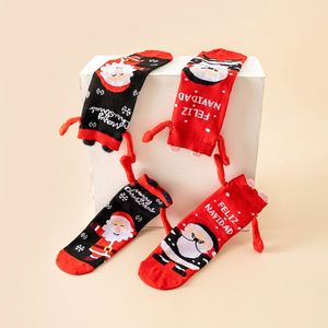 Calze di Natale per Coppie con Connettore Magnetico, Divertenti e Originali, per Lui e Lei, Calze Invernali Comode a Metà Polpaccio - Product Image 3
