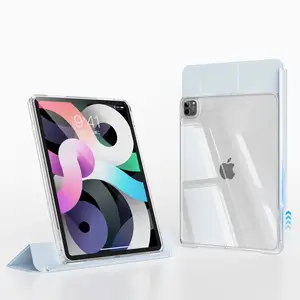 Capa de couro PU para tablet iPad Air 12.9 Smart Slide removível com 3 capas, novidade popular popular de 2024