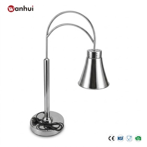 Restaurant Buffet Hotel Curved Arm Stainless Steel Freestanding Food <b>Heat</b> Lamp Warming <b>Light</b> - Product Image 2