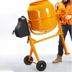 Factory Mini Portable Mobile Cement Mixer Diesel Concrete with wheels with wheels