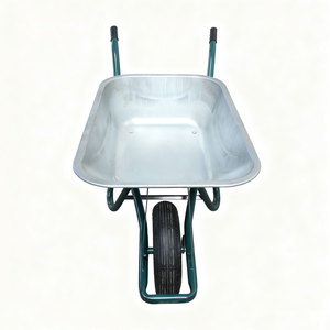 WB6414T European Market 150kg Garden Wheel <b>Barrow</b> Metal Tray 4.00-8 Pneumatic Wheel Construction Heavy Duty Wheelbarrow - Product Image 2