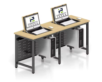 Table d'ordinateur d'école avec le bureau d'ordinateur d'étudiant d'écran pliant