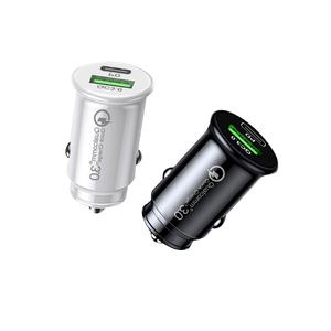 جديد 20 واط PD QC3.0 شاحن سيارة صغير عبر الحدود A/C ثنائي المنفذ ولاعة سجائر OTP من المصنع مباشرة من نوع C 5V/2.4A صندوق محولات - Product Image 2
