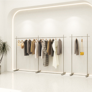 Kainice Giá Trưng Bày Bán Lẻ Quần Áo Theo Yêu Cầu Giá Treo Quần Áo Hạng Nặng Mạ Crôm Giá Treo Quần Áo Tự Do Cho Cửa Hàng Quần Áo - Product Image 4