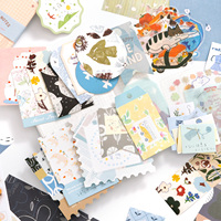 Kit de Scrapbooking SIMNO Estilo Japonés con Diseño Floral y de Gatos, 157 Piezas, con Notas de Flores Diarias y Cinta Washi para Diario, Manualidades y DIY