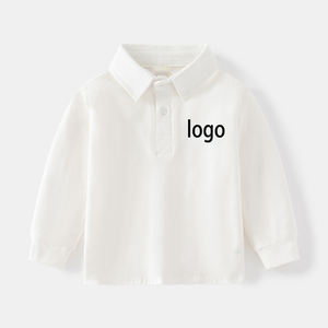 Chemise polo à manches longues pour garçons, élégante et chaude pour l'automne, col montant, imprimé cartoon personnalisé - Product Image 4