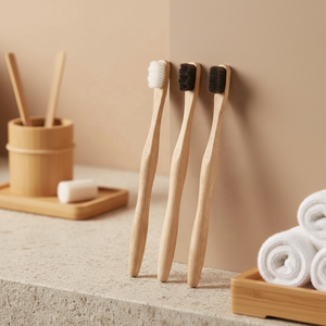 Cepillo de Dientes de Bambú con Cerdas Suaves de Primera Calidad, Cepillo de Dientes de Bambú de Marca Privada para <span class=keywords><strong>Hotel</strong></span> y Spa - Product Image 3