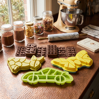 Ensemble de moules à pâtisserie en silicone LFGB de haute qualité à très faible espacement, moules à gâteau en silicone avec cadre métallique, moules à chocolat en silicone
