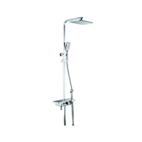 Mitigeur thermostatique en laiton à poignée unique de luxe douche de salle de bain en or blanc classique bain de qualité en céramique polie