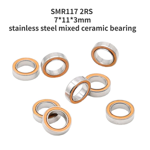 Roulements de <span class=keywords><strong>moulinet</strong></span> de pêche haute vitesse SMR117 11x7x3 mm ABEC-7 en acier inoxydable hybride céramique, compatibles avec <span class=keywords><strong>Shimano</strong></span> - Product Image 1