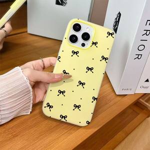 2合1糖果可爱蝴蝶结手机套适用于iPhone 17 16 15 14 13 12 11 Pro Max 17 Air 2in1防震哑光软盖Funda - Product Image 2