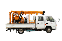 Chariot de forage de puits d'eau avec moteur diesel HW230, pompe à boue pour forage de puits, profondeur maximale de 300 m