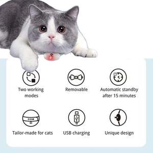 Juguetes Automáticos para Gatos con Luz LED, Cabezal Luminoso Alargado Mejorado, Juguetes Interactivos para Gatos de Interior, Collar Electrónico Portátil - Product Image 6