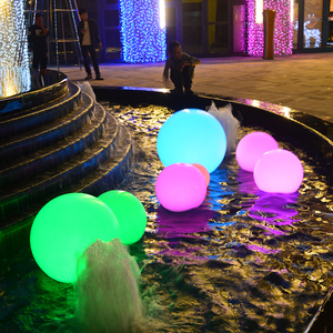 Boule lumineuse LED magique PE, 16 couleurs changeantes, <span class=keywords><strong>décoration</strong></span> extérieure pour Halloween et Noël, étanche IP65, batterie rechargeable - Product Image 3