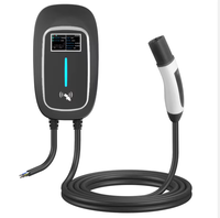 Nouveau chargeur mural pour VE 30A/40A/50A, niveau 2, IP54, protection intégrale contre les intempéries, support de câble, borne de recharge murale pour VE, contrôle par application, RFID