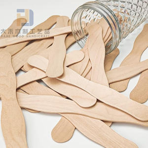 50 pièces inachevé en bois ondulé <span class=keywords><strong>Popsicle</strong></span> <span class=keywords><strong>bâton</strong></span> bois naturel mariage ventilateur bâtons poignées ensemble pour bricolage artisanat faisant peinture mélange - Product Image 1