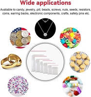 Juegos de cuentas Tablero Joyería Comida Mini Resellable Pequeñas Bolsas de plástico transparente Sello de bloqueo Cremallera Bolsas de muestra para cosméticos