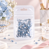 Strass pour nail art multi-tailles, 4 couleurs, en verre, effet opale, réflexion lumineuse, design de salon, strass 3D pour nail art