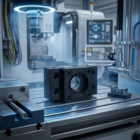 Unidad de Soporte Fijo para Husillo de Bolas BUN BK 30, Bloque de Rodamientos de Acero C7 C5 S45C, Movimiento Lineal CNC, ISO9001, Resistente a la Salinidad 48h