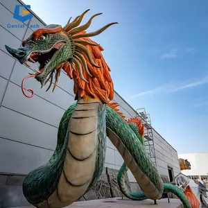 AD-60 Customized Life Size Animatronic Western Dragon for Parks