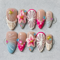 Vente en gros de faux ongles en acrylique préconçus à couverture complète, certifiés CE, motifs Stiletto et carrés, application sur les doigts, logo personnalisé