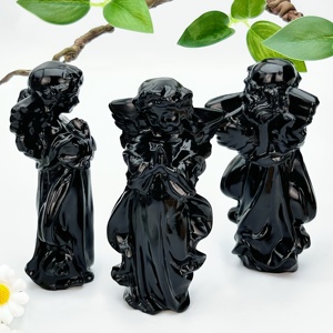 Wholesale Hand Carved Natural Crystal <b>Angel</b> Figurine for Home Desktop Decoration - Product Image 5