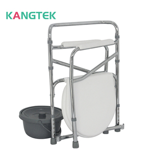 Kangtek <span class=keywords><strong>Chaise</strong></span> de bain <span class=keywords><strong>bariatrique</strong></span> pliable en acier à côté de la <span class=keywords><strong>chaise</strong></span> <span class=keywords><strong>d</strong></span>'<span class=keywords><strong>aisance</strong></span> siège de toilette portable - Product Image 5