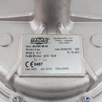 RG/2MC DN40 Rp1 1/2, Pu Max. Régulateurs de pression de gaz MADAS 2 bars, sans filtre, pour brûleur de chaudière