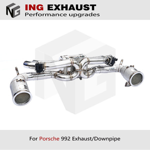 ING scarico in acciaio inox Pors che 992 2019 + 911 992 Carrera 3.0T Turbo S Targe 4S con valvola Catback tubo - Product Image 2