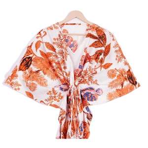 Vestido Kaftán de Algodón Estilo Bohemio, Ligero, Estampado, para Verano, Precio al por Mayor - Product Image 3