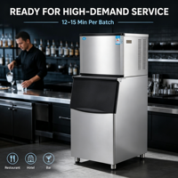 Machine à glaçons commerciale Bmeiqile MQ-250 sans givre, à propane, avec une longue durée de vie