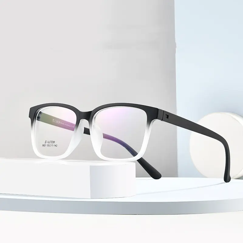 近視メガネ新デザインヴィンテージ正方形光学フレームアンチブルーライトコンピューターメガネ中国製