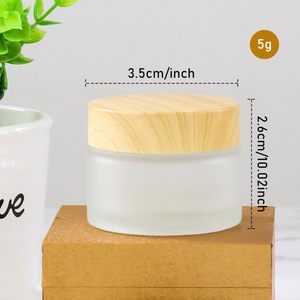 Frascos de Vidrio Ecológicos de Lujo con Tapa de Bambú, Envases de Alta Gama para Lociones, Cremas para Ojos y Rostro, Capacidad Personalizable, Cosméticos - Product Image 2