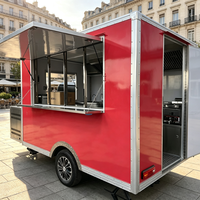 Remorque mobile de vente de hot-dogs en tôle galvanisée certifiée CE, emballage EPR français, pour la vente de bonbons