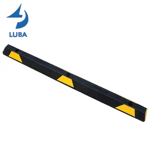 Heavy Duty Yellow Black In Other Roadway Products 165CM Car Parking Rubber Wheel Stopper