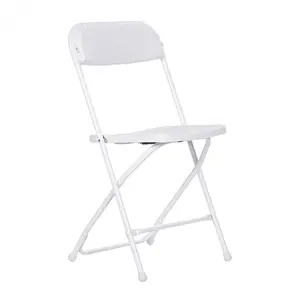 Белый пластиковый складной стул на открытом воздухе, для выставочного зала, для проведения свадебных мероприятий, для тренировок, домашнего отдыха, сада